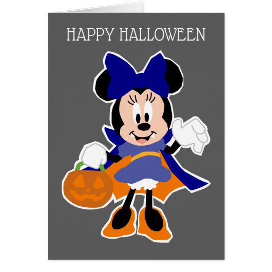 Minnie Mouse Vampire | Halloween Cards (Front)