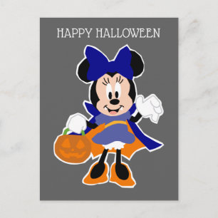 Minnie Mouse Vampire   Halloween Postcard