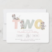 Minnie Mouse Watercolor 2nd Birthday Invitation (Front)