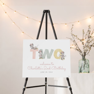 Minnie Mouse Watercolor 2nd Birthday Welcome Foam Board