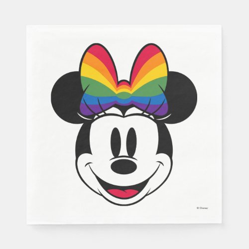 Minnie Mouse Wearing Rainbow Bow Napkins