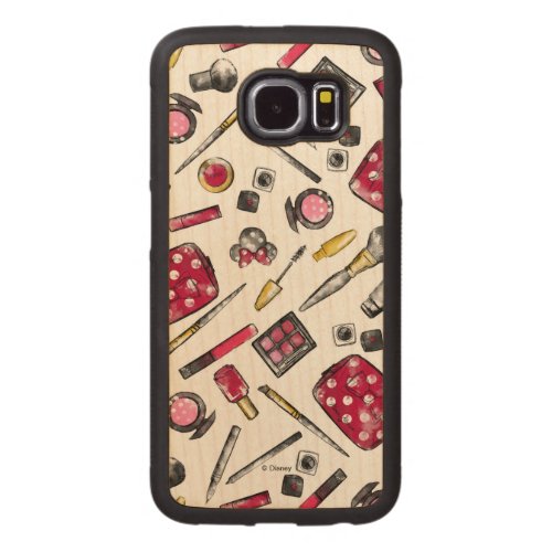 Minnie Mouse  whatsinmypurse Pattern Carved Wood Samsung Galaxy S6 Case