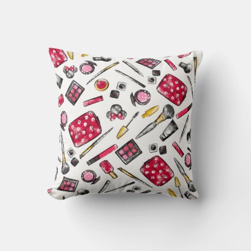 Minnie Mouse  whatsinmypurse Pattern Throw Pillow