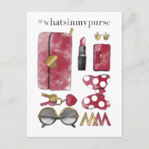 Minnie Mouse #what'sinmypurse Postcard