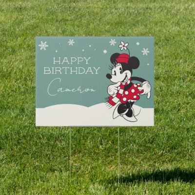 Minnie Mouse Winter Onederland 1st Birthday Sign