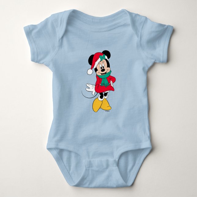 Minnie Mouse | Winter Outfit Baby Bodysuit (Front)