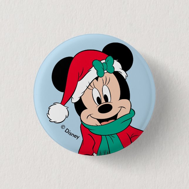 Minnie Mouse | Winter Outfit Button (Front)