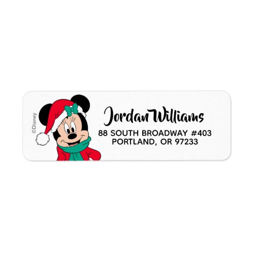 Minnie Mouse  Winter Outfit Label