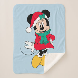 Minnie Mouse | Winter Outfit Sherpa Blanket