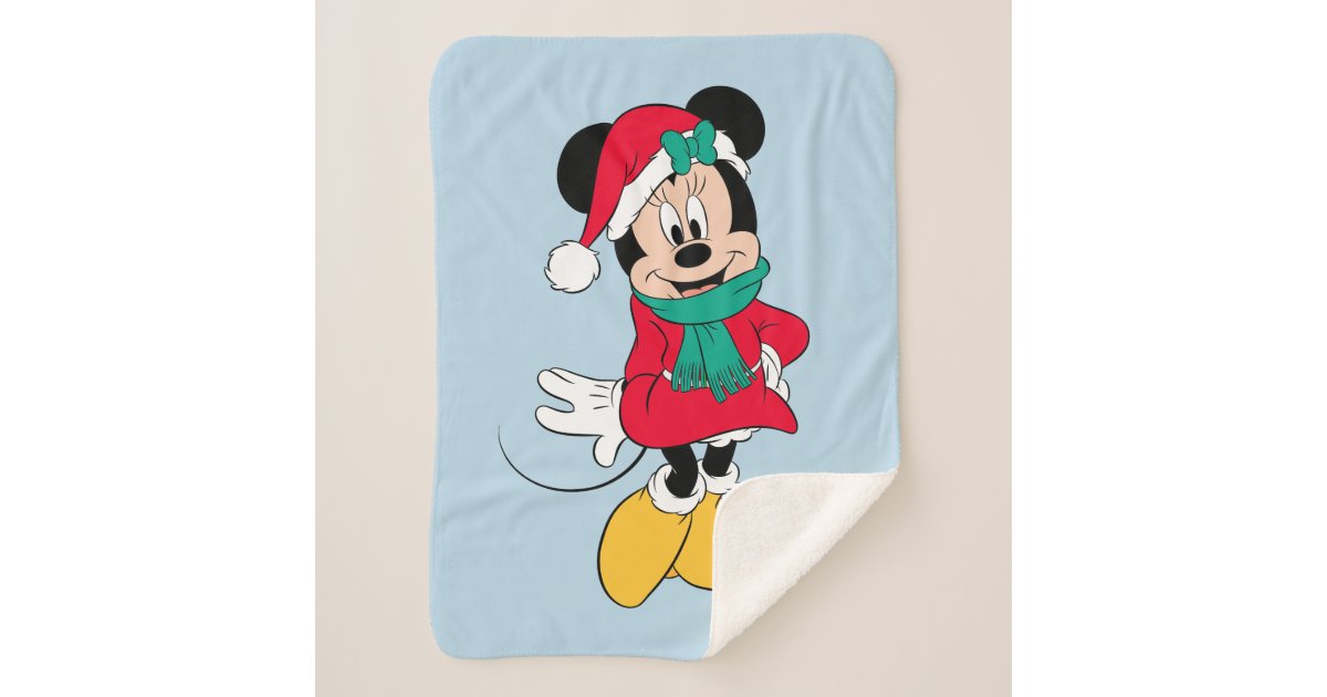 Minnie Mouse, Winter Outfit Sherpa Blanket