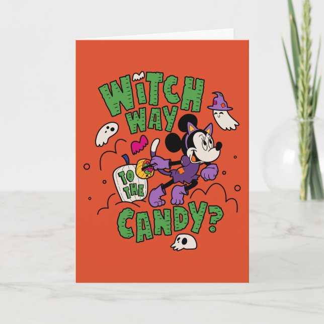 Minnie Mouse - Witch Way to the Candy Card (Front)