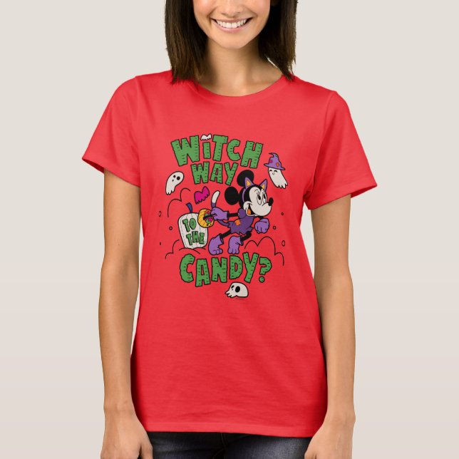 Minnie Mouse - Witch Way to the Candy T-Shirt (Front)