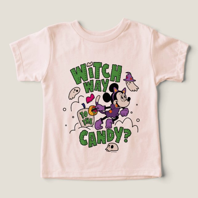 Minnie Mouse - Witch Way to the Candy Toddler T-shirt (Design Front)