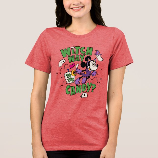 Minnie Mouse - Witch Way to the Candy Tri-Blend Shirt (Front)
