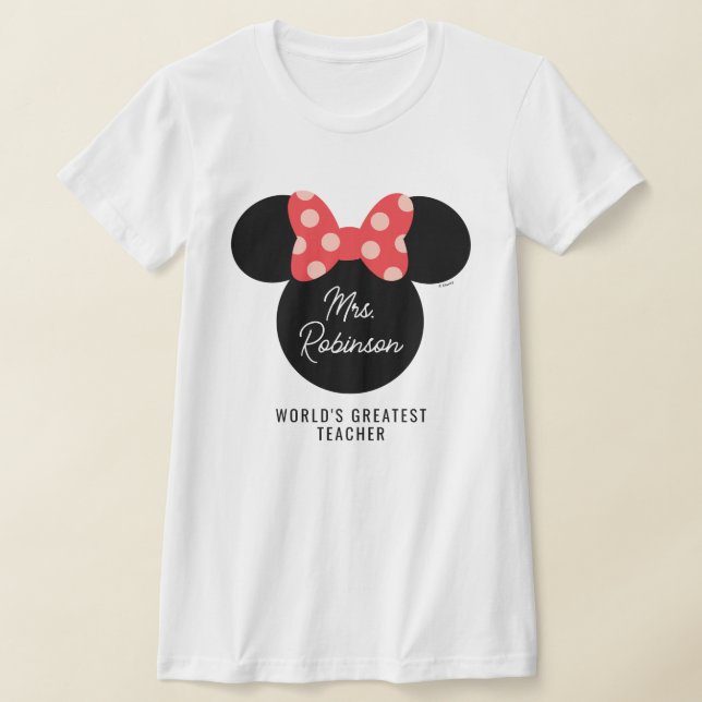 Minnie Mouse | World's Greatest Teacher T-Shirt (Laydown)