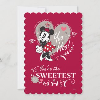 Minnie Mouse You're the Sweetest Valentine Holiday Card