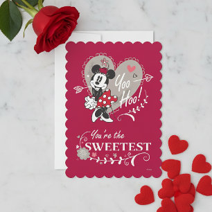 Minnie Mouse You're the Sweetest Valentine Holiday Card