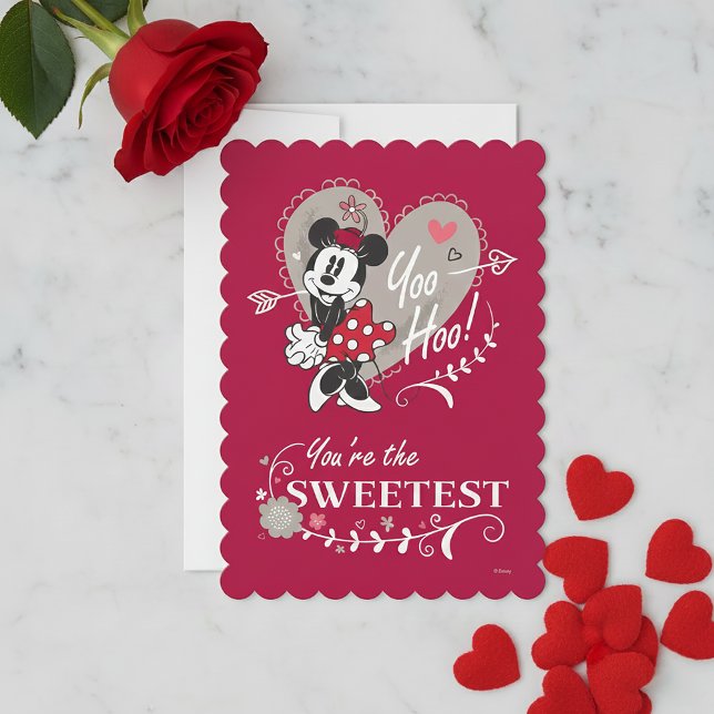 Minnie Mouse You're the Sweetest Valentine Holiday Card (Creator Uploaded)