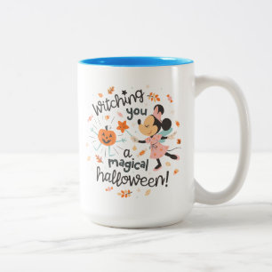 Minnie Mouse's Magical Halloween Greeting Two-Tone Coffee Mug