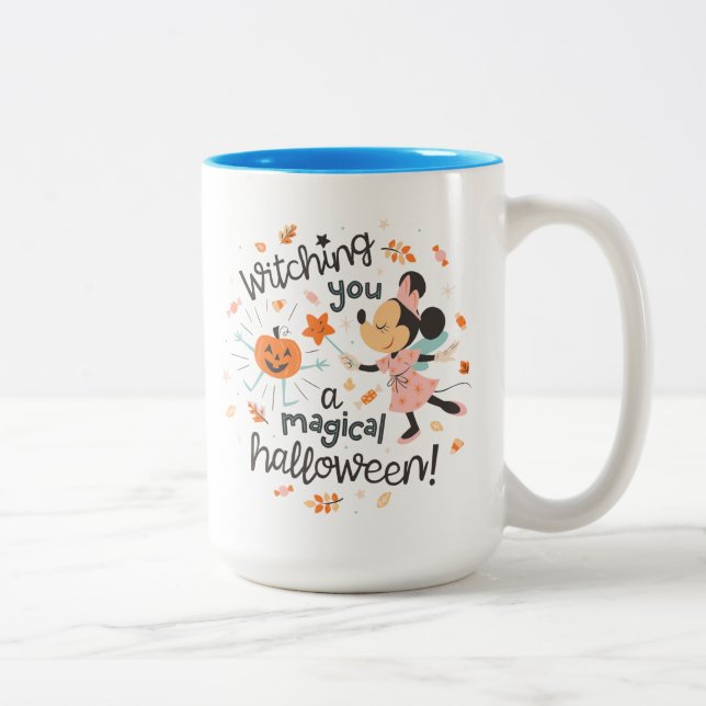 Minnie Mouse's Magical Halloween Greeting Two-Tone Coffee Mug (Right)