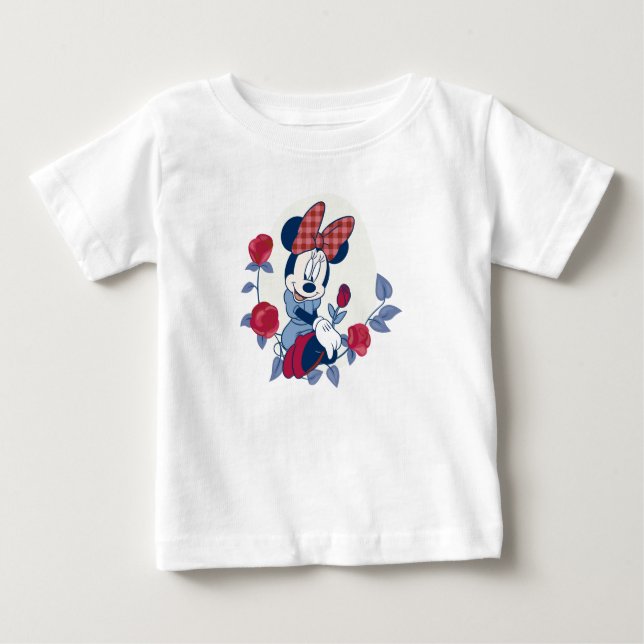Minnie picks a rose baby T-Shirt (Front)