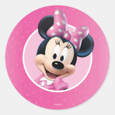 Minnie Mouse, Head Logo Sticker, Zazzle