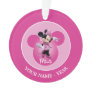 Minnie | Pink Mickey Head Icon Add Your Name Ornament