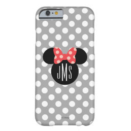 Minnie Polka Dot Head Silhouette | Monogram Barely There iPhone 6 Case