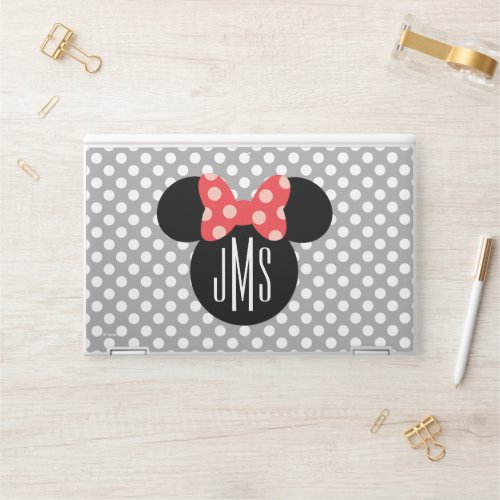 Minnie Polka Dot Head Silhouette  Monogram HP Laptop Skin