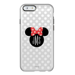 Minnie Polka Dot Head Silhouette | Monogram Incipio Feather Shine iPhone 6 Case