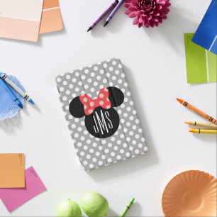 Minnie Polka Dot Head Silhouette   Monogram iPad Mini Cover