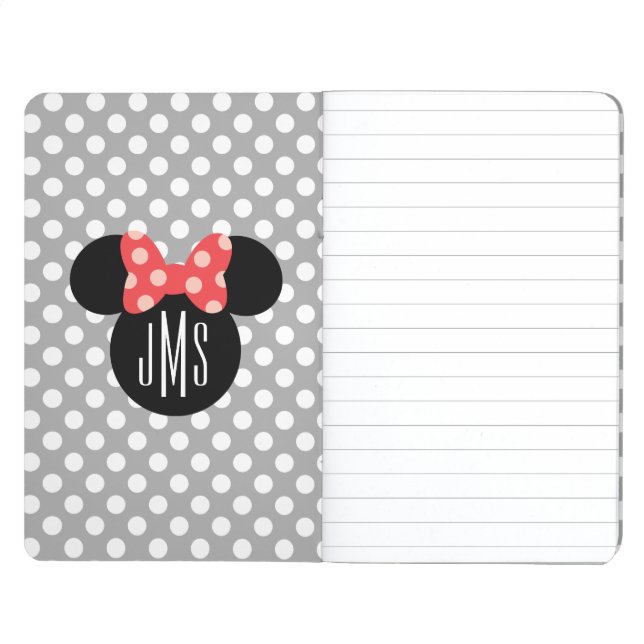 Minnie Polka Dot Head Silhouette | Monogram Journal (Inside Front)
