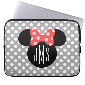 Minnie Polka Dot Head Silhouette | Monogram Laptop Sleeve