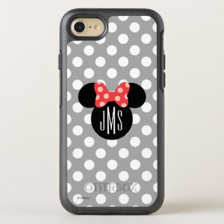 Minnie Polka Dot Head Silhouette | Monogram OtterBox Symmetry iPhone 7 Case