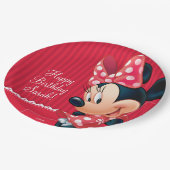 Minnie Red and White Birthday Paper Plates (Angled)