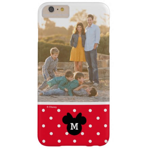 Minnie Red Polka Dot  Custom Photo  Monogram Barely There iPhone 6 Plus Case