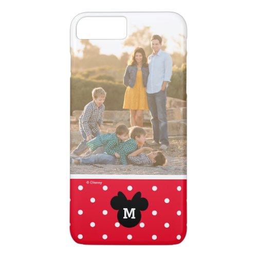 Minnie Red Polka Dot  Custom Photo  Monogram iPhone 8 Plus7 Plus Case