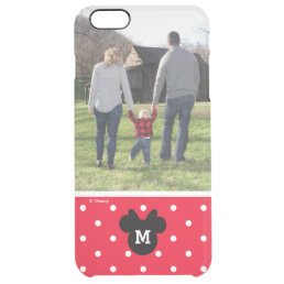 Minnie Red Polka Dot | Custom Photo &amp; Monogram Clear iPhone 6 Plus Case
