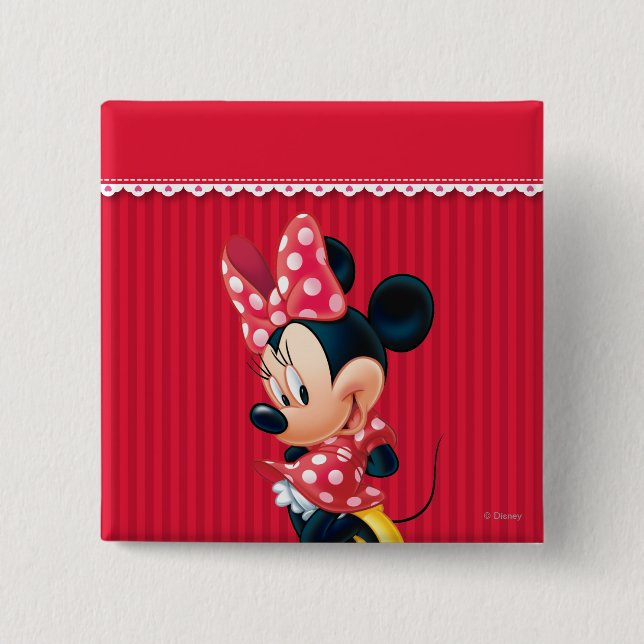Minnie | Shy Pose Button (Front)
