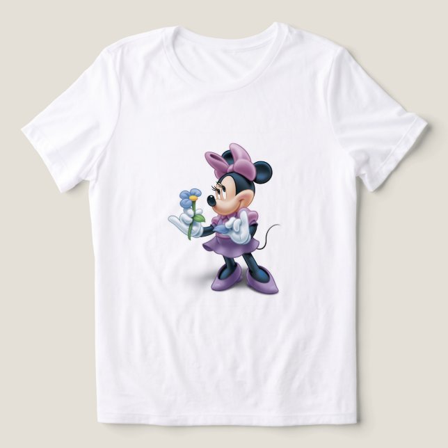 Minnie with flower Tri-Blend shirt (Design Front)