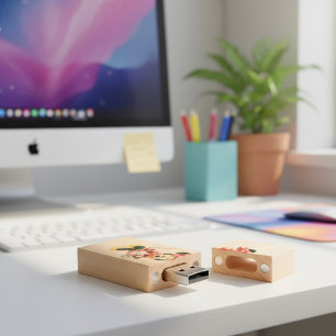 Minnie Wood Flash Drive