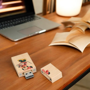 Minnie Wood Flash Drive