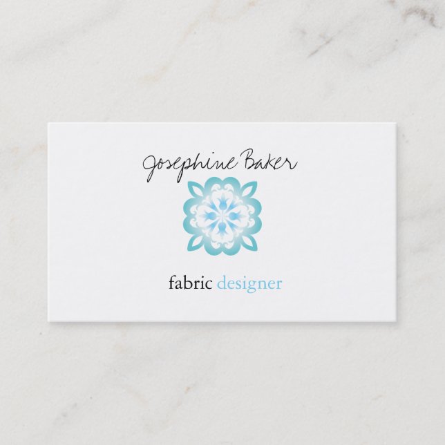 minniemay blue snowflake business card (Front)