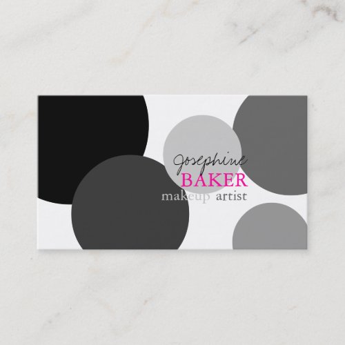 minniemay diy color/black+white dots business cards