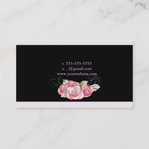 Customizable minniemay monogram roses business cards