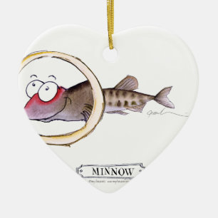 Minnow fish, tony fernandes ceramic ornament