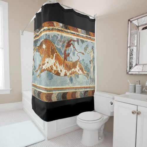 minoan 1 shower curtain