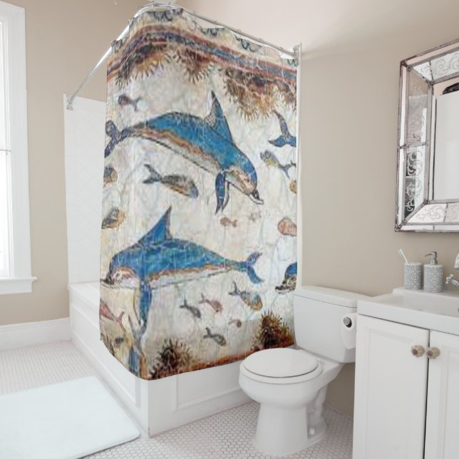minoan 2 shower curtain (In Situ)
