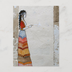 Minoan Lady Greek Art Postcard