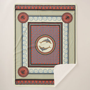 Minoan Palace Sherpa Blanket